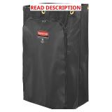 Rubbermaid Cleaning Cart Vinyl Bag, Black