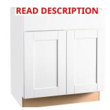Shaker Vanity Base Cabinet Satin White