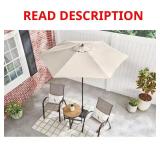 StyleWell 7.5 ft Steel Market Umbrella Putty