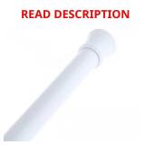 Minial 40 in. Carbon Steel Shower Rod White