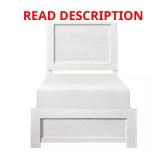 Quinby White Wood Frame Twin Panel Bed