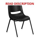 Black Plastic/Black Frame Side Chair