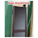 Dark purple plastic shutters (2 sets)
