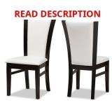 Baxton Studio Adley Faux Leather Chairs (2)