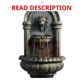 32in H Lion Head Tiered Wall Fountain