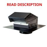 4 in. Goose Neck Vent Roof Cap in Black