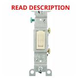 15 Amp Single-Pole Toggle Switch, Light Almond