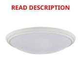 (4) 12 in. White/Matte Black LED Flush Mount
