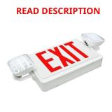 20W Equiv LED EXIT Sign + Emergency