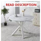 42" Round White Table