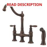Courant 2-Handle Bridge Faucet, Bronze