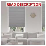 Pewter Cordless Blackout Cellular Shades 34x72