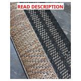 Sample Piece - Border Black Indoor/Outdoor Rug