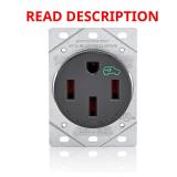 Leviton 50A 250V 14-50R Outlet, Black