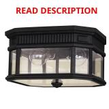 Cotswold Lane 2-Light Black Ceiling Fixture