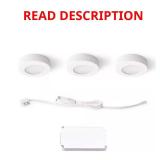 Plug-In 3-Light White Dimmable LED Puck