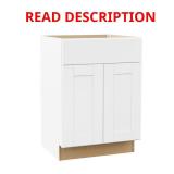 Shaker 24W Bath Base Cabinet Satin White