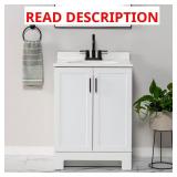 Oakley 25 in. Single Sink White Bath Vanity **HAS