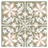 FloorPops Lillium Green Peel & Stick Tiles