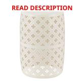 Hampton Bay Chalk Metal Outdoor Stool