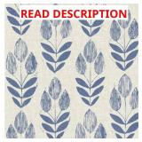 Blue Folk Tulip Peel and Stick Wallpaper