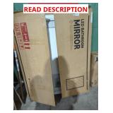 Gold LED Bathroom Mirror 30" x 36"