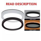 7.5 in. Round White Oil Rubbed Bronze Trim