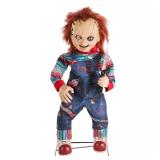 3.5 ft. Animated LED Scarred Chucky Doll H38