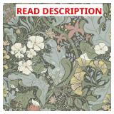 Elise Green Nouveau Gardens Wallpaper Roll
