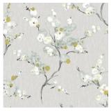 2- NuWallpaper Grey Floral Wallpaper