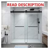 Matte Black Frameless Shower Door