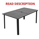 Metal Outdoor Dining Table with Umbrella Hole
