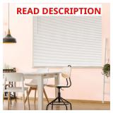 White Cordless Vinyl Mini Blind 23"W x 48"L