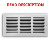 14 in. x 6 in. Steel Return Air Grille - White