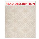 Jubilant Ivory Beige Floral Area Rug 5x7