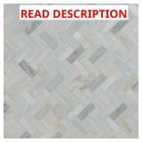 Angora Herringbone Marble Mosaic Tile 12x12