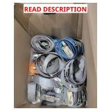 Box of assorted ratchet straps