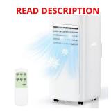 8000 BTU Portable AC w/ Remote, 3-in-1, White