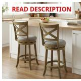 KOMFOTT Wood Swivel Bar Stool Set, Counter Height