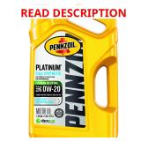 Pennzoil Platinum 0W-20 Synthetic Oil 5 qt
