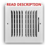 6 in. x 6 in. 2-Way Steel Register, White (6)