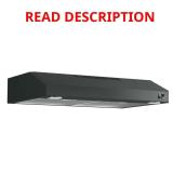 30 in. Over-the-Range Hood, Black