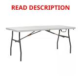 Almond Resin Top Fold Table, Seats 6