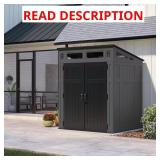 Modern 6 ft W x 5 ft D Plastic Shed (35.31 sq ft)