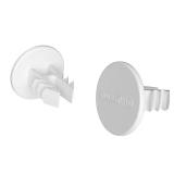 SuperSlide 1-1/4 in White Closet Rod End Caps