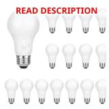 60W A19 Non-Dimmable LED Bulbs 16-Pack