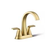 Cursiva 4" Centerset Faucet Brushed Brass
