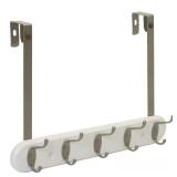 SnugFit J-Hook 5-Hook Rack, Satin Nickel