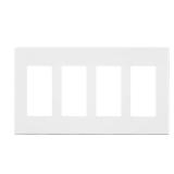 Leviton White 4-Gang Decorator Wall Plate