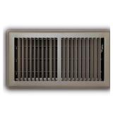Case of 6x12 in. 2-Way Steel Floor Reg Brown